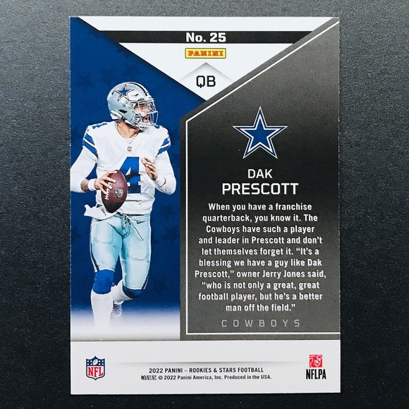 Dak Prescott - 2022 Rookies and Stars #25 - Picture 2 of 2